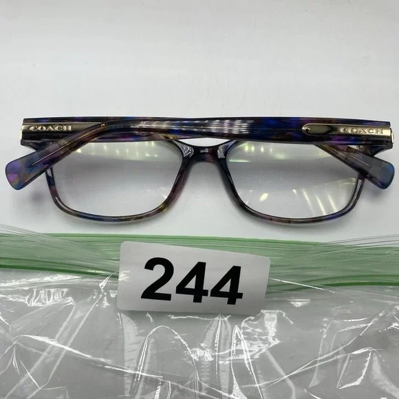 Coach Eyeglasses FRAMES ONLY HC6065 Cat Eye 51-17-135 Confetti Purple Brown 244